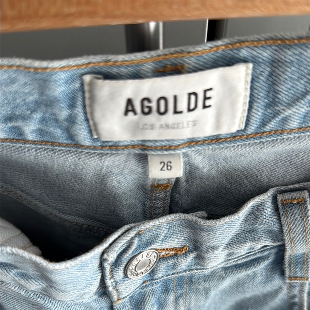 Agolde Minka Blue Cargo Jeans - Picture 3 of 9